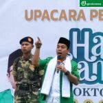 Ketua PW GP Ansor Berbidato Dalam Apel Hari Santri Nasional 2023 di Padang Pariaman