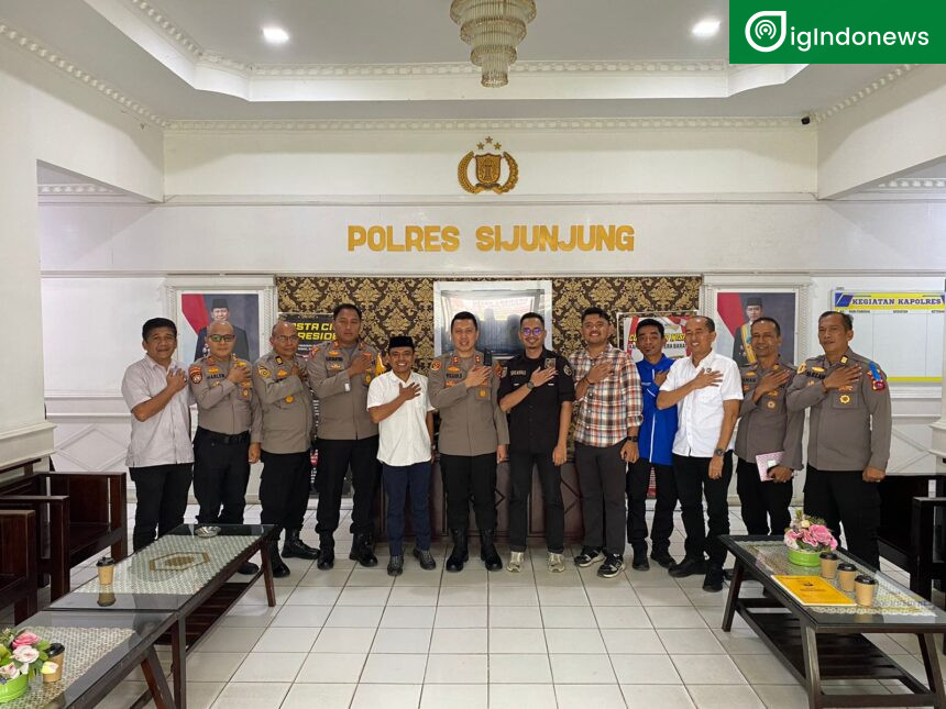 kapolres Sijunjung AKBP Willian Harbensyah, SIK, MH Bersama Jajaran dan Ketua KNPI Sijunjung Serta Ketua GP Ansor Sijunjung