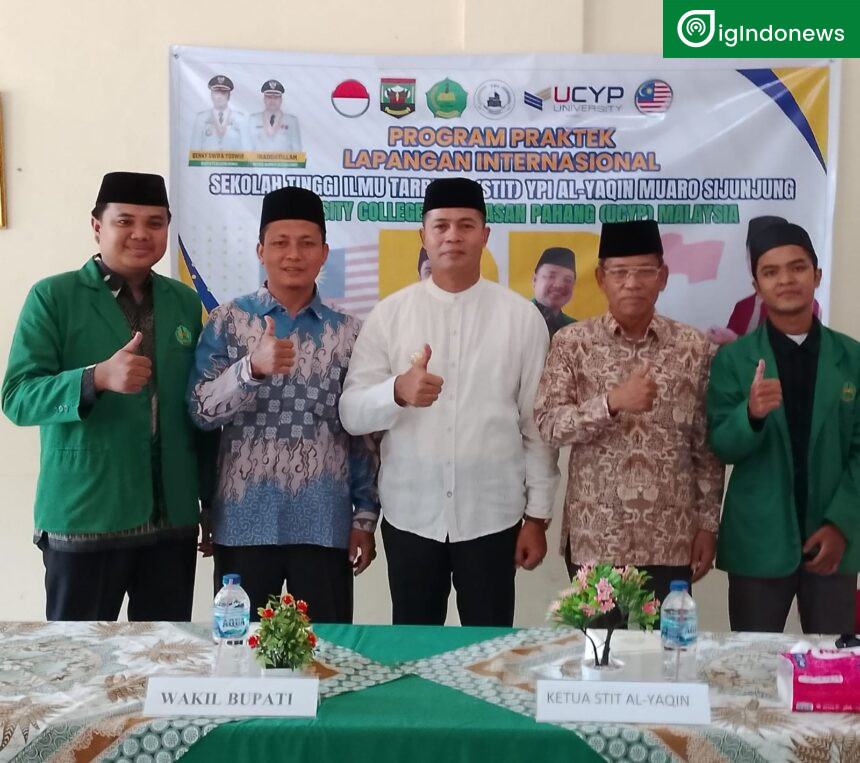 Wabub H Iradatillah Bersama Yayasan STIT Alyaqin Muaro Melepas Keberangkatan Dendy dan Zikri Ke Malaysia Di Kampus STIT Muaro