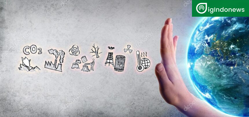 “Ilustrasi Bumi yang menolak kerusakan lingkungan. Dalam gambar, Bumi digambarkan untuk menolak, menghentikan kerusakan, merefleksikan perlawanan ekologis terhadap deforestasi dan pembangunan yang tidak berkelanjutan di Indonesia.”