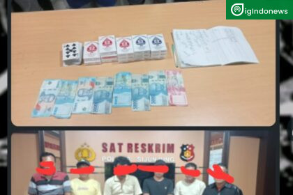 Digerebek Siang Bolong, 6 Pelaku Judi Kartu Diciduk Satreskrim Polres Sijunjung dalam Ops Pekat 2026