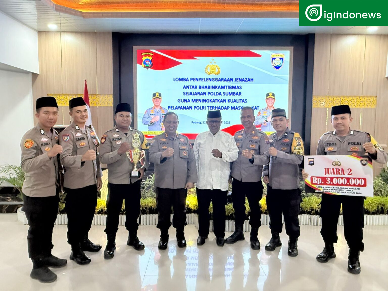 Polres Sijunjung Raih Juara II Lomba Penyelenggaraan Jenazah Antar Bhabinkamtibmas Sejajaran Polda Sumbar